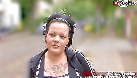 Normal German Chubby Girl Persuaded To Sex Casting On The Street